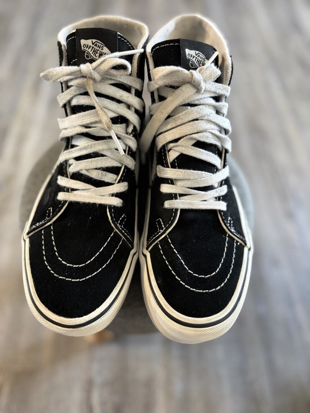 Vans Sk8-Hi Black White Unisex Skate Shoes Sneakers Size Men’s 6.5 Womens 8